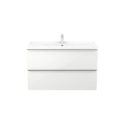 GoodHome Imandra & Lana White Wall-mounted Vanity Unit & Basin Set (W)1004mm 12 GoodHome Imandra & Lana White Wall-mounted Vanity Unit & Basin Set (W)1004mm -Crystal Bathware goodhome imandra lana white wall mounted vanity unit basin set w 1004mm3663602312963 03c bq
