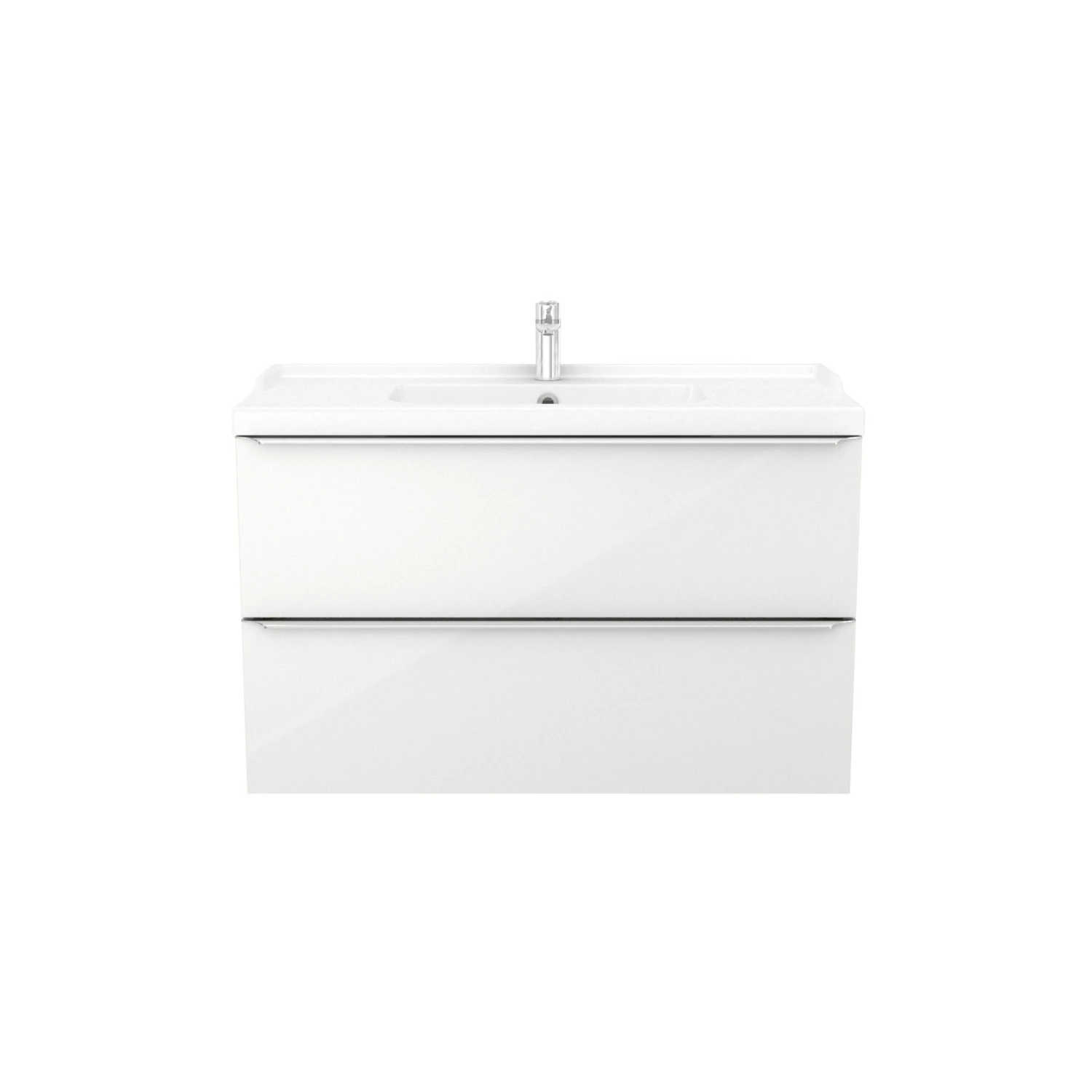GoodHome Imandra & Lana White Wall-mounted Vanity Unit & Basin Set (W)1004mm 6 GoodHome Imandra & Lana White Wall-mounted Vanity Unit & Basin Set (W)1004mm - Image 4