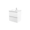 GoodHome Imandra & Lana White Wall-mounted Vanity Unit & Basin Set (W)604mm