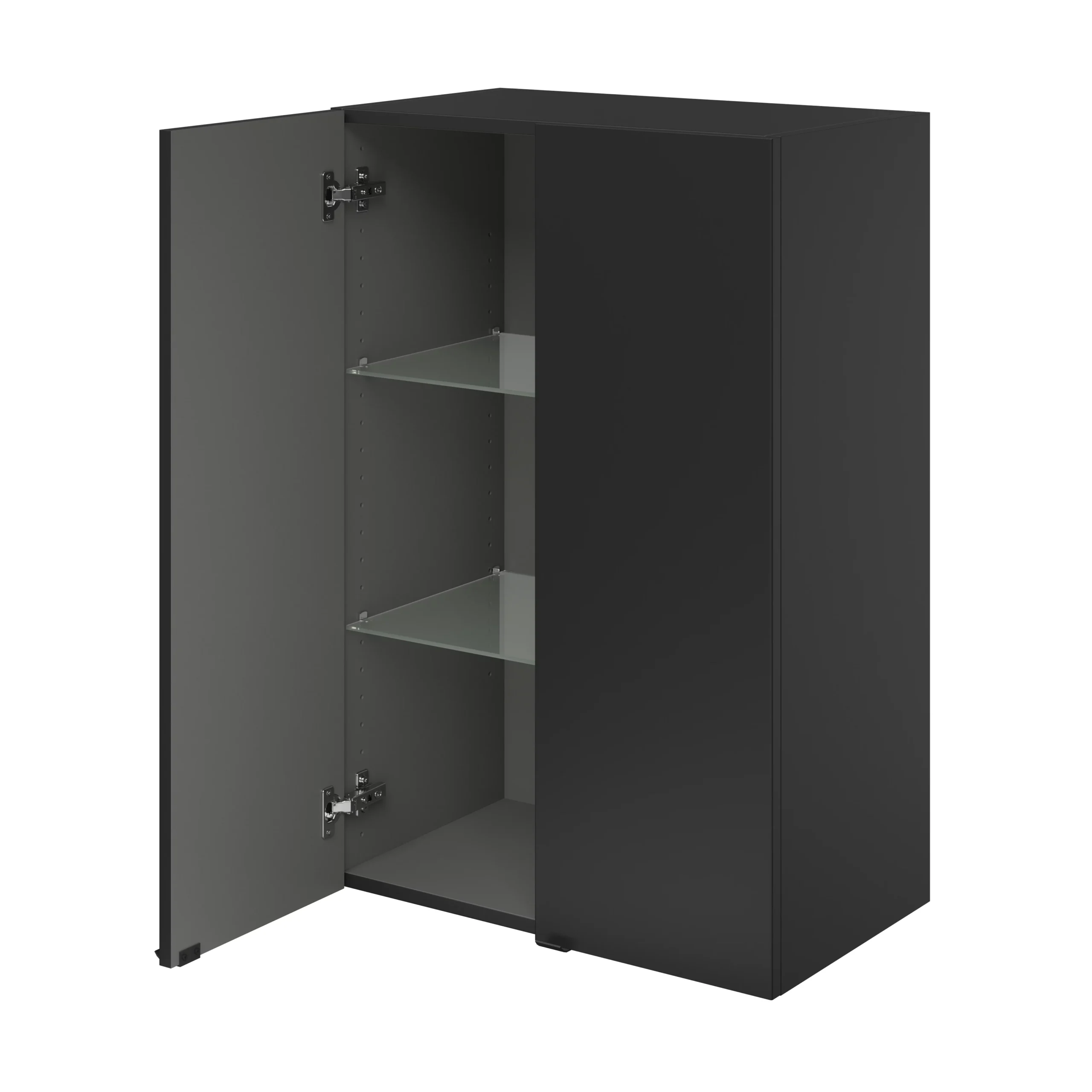 GoodHome Imandra Matt Black Double Deep Cabinet (W)600mm (H)900mm 5 GoodHome Imandra Matt Black Double Deep Cabinet (W)600mm (H)900mm - Image 3