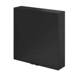 GoodHome Imandra Matt Black Double Wall Cabinet (W)600mm (H)600mm