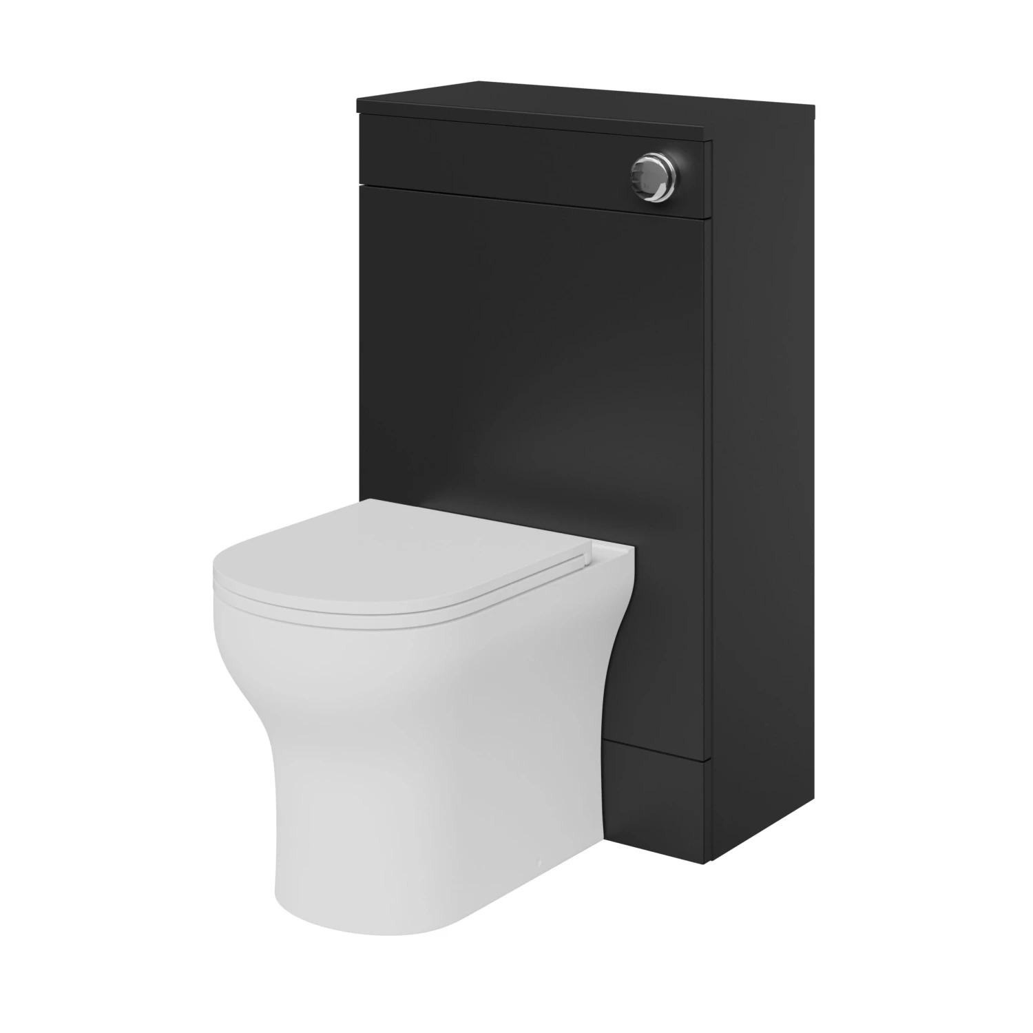 GoodHome Imandra Matt Black Freestanding Toilet Cabinet (W)500mm (H)840mm 6 GoodHome Imandra Matt Black Freestanding Toilet Cabinet (W)500mm (H)840mm - Image 4