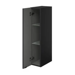 GoodHome Imandra Matt Black Single Deep Cabinet (W)200mm (H)900mm -Crystal Bathware goodhome imandra matt black single deep cabinet w 200mm h 900mm5059340394022 03c