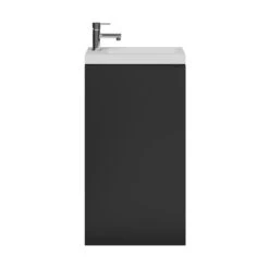 GoodHome Imandra Matt Black Single Door Cloakroom Unit (W)440mm -Crystal Bathware goodhome imandra matt black single door cloakroom unit w 440mm5059340393254 22c