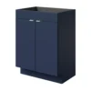 GoodHome Imandra Matt Blue Double Bathroom Cabinet (H)82cm (W)60cm