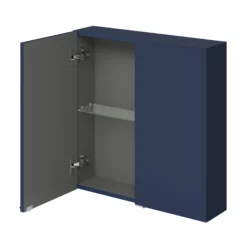 GoodHome Imandra Matt Blue Double Wall Cabinet (W)600mm (H)600mm -Crystal Bathware goodhome imandra matt blue double wall cabinet w 600mm h 600mm5059340393476 03c
