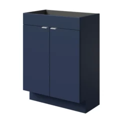 GoodHome Imandra Matt Blue Freestanding Bathroom Cabinet (W)600mm (H)820mm