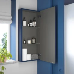 GoodHome Imandra Matt Blue Single Cabinet (W)400mm (H)900mm 9 GoodHome Imandra Matt Blue Single Cabinet (W)400mm (H)900mm -Crystal Bathware goodhome imandra matt blue single cabinet w 400mm h 900mm5059340393438 01i