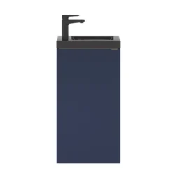 GoodHome Imandra Matt Blue Single Door Cloakroom Unit (W)440mm -Crystal Bathware goodhome imandra matt blue single door cloakroom unit w 440mm5059340393582 24c