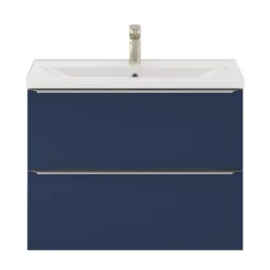 GoodHome Imandra Matt Blue Slimline Cabinet (W)800mm -Crystal Bathware goodhome imandra matt blue slimline cabinet w 800mm5059340393506 21c