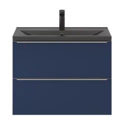 GoodHome Imandra Matt Blue Slimline Cabinet (W)800mm -Crystal Bathware goodhome imandra matt blue slimline cabinet w 800mm5059340393506 24c