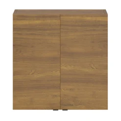 GoodHome Imandra Matt Walnut Effect Double Short Wall Cabinet (W)600mm (H)600mm -Crystal Bathware goodhome imandra matt walnut effect double short wall cabinet w 600mm h 600mm5059340393308 02c