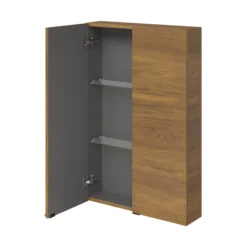 GoodHome Imandra Matt Walnut Effect Double Wall Cabinet (W)600mm (H)900mm -Crystal Bathware goodhome imandra matt walnut effect double wall cabinet w 600mm h 900mm5059340393278 03c