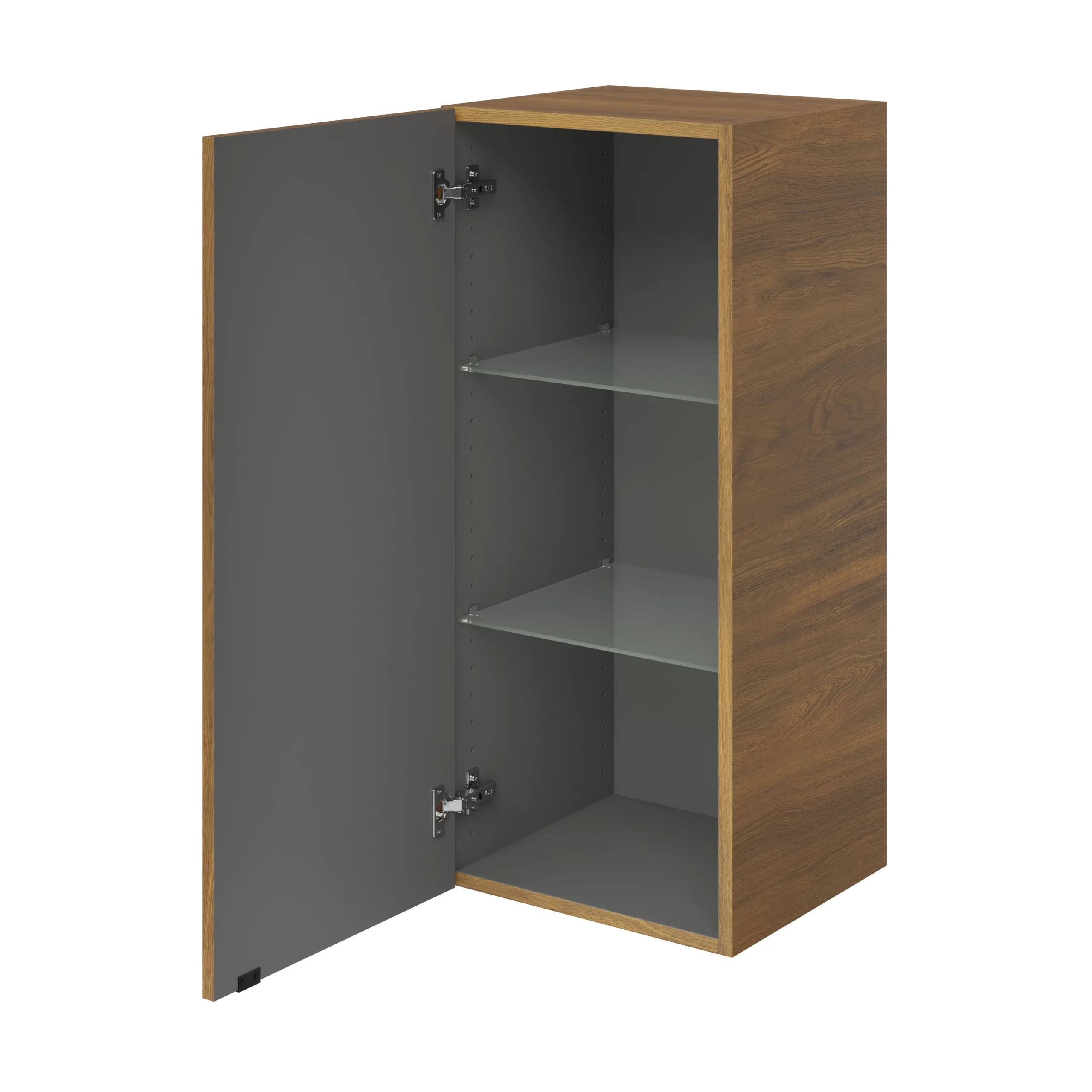 GoodHome Imandra Matt Walnut Effect Single Deep Wall Cabinet (W)400mm (H)900mm 5 GoodHome Imandra Matt Walnut Effect Single Deep Wall Cabinet (W)400mm (H)900mm - Image 3