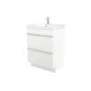 GoodHome Imandra & Mila White Freestanding Vanity Unit & Basin Set (W)604mm -Crystal Bathware goodhome imandra mila white freestanding vanity unit basin set w 604mm3663602312666 01c bq