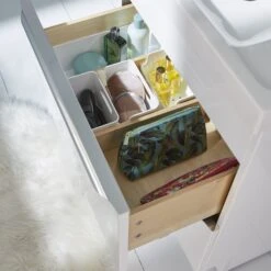 GoodHome Imandra & Mila White Freestanding Vanity Unit & Basin Set (W)604mm -Crystal Bathware goodhome imandra mila white freestanding vanity unit basin set w 604mm3663602312666 02i bq