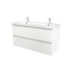 GoodHome Imandra & Mila White Wall-mounted Vanity Unit & Basin Set (W)1204mm 2 GoodHome Imandra & Mila White Wall-mounted Vanity Unit & Basin Set (W)1204mm -Crystal Bathware goodhome imandra mila white wall mounted vanity unit basin set w 1204mm3663602313120 01c bq