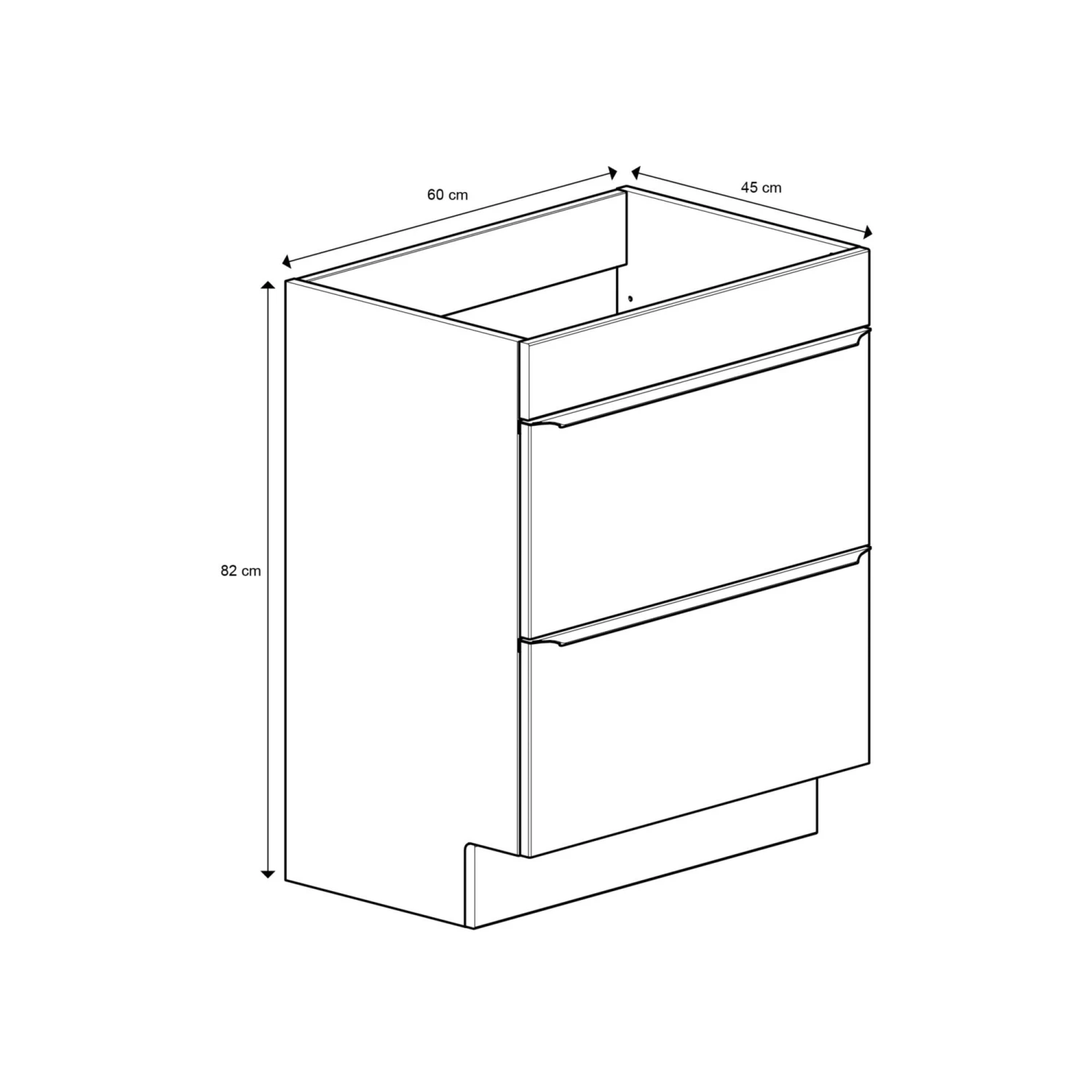 GoodHome Imandra & Nira Grey Freestanding Vanity Unit & Basin Set (W)604mm 8 GoodHome Imandra & Nira Grey Freestanding Vanity Unit & Basin Set (W)604mm - Image 6