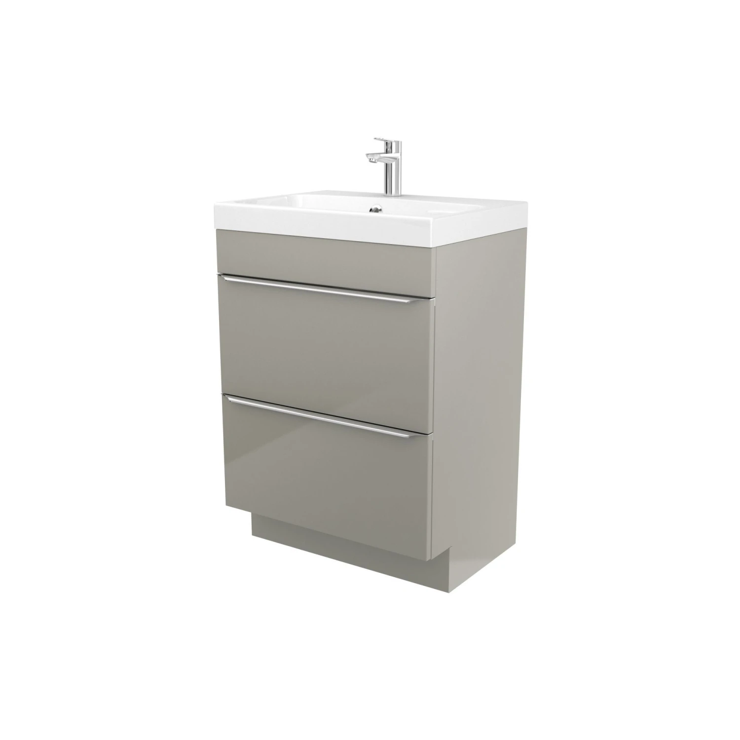 GoodHome Imandra & Nira Taupe Freestanding Vanity Unit & Basin Set (W)604mm 3 GoodHome Imandra & Nira Taupe Freestanding Vanity Unit & Basin Set (W)604mm