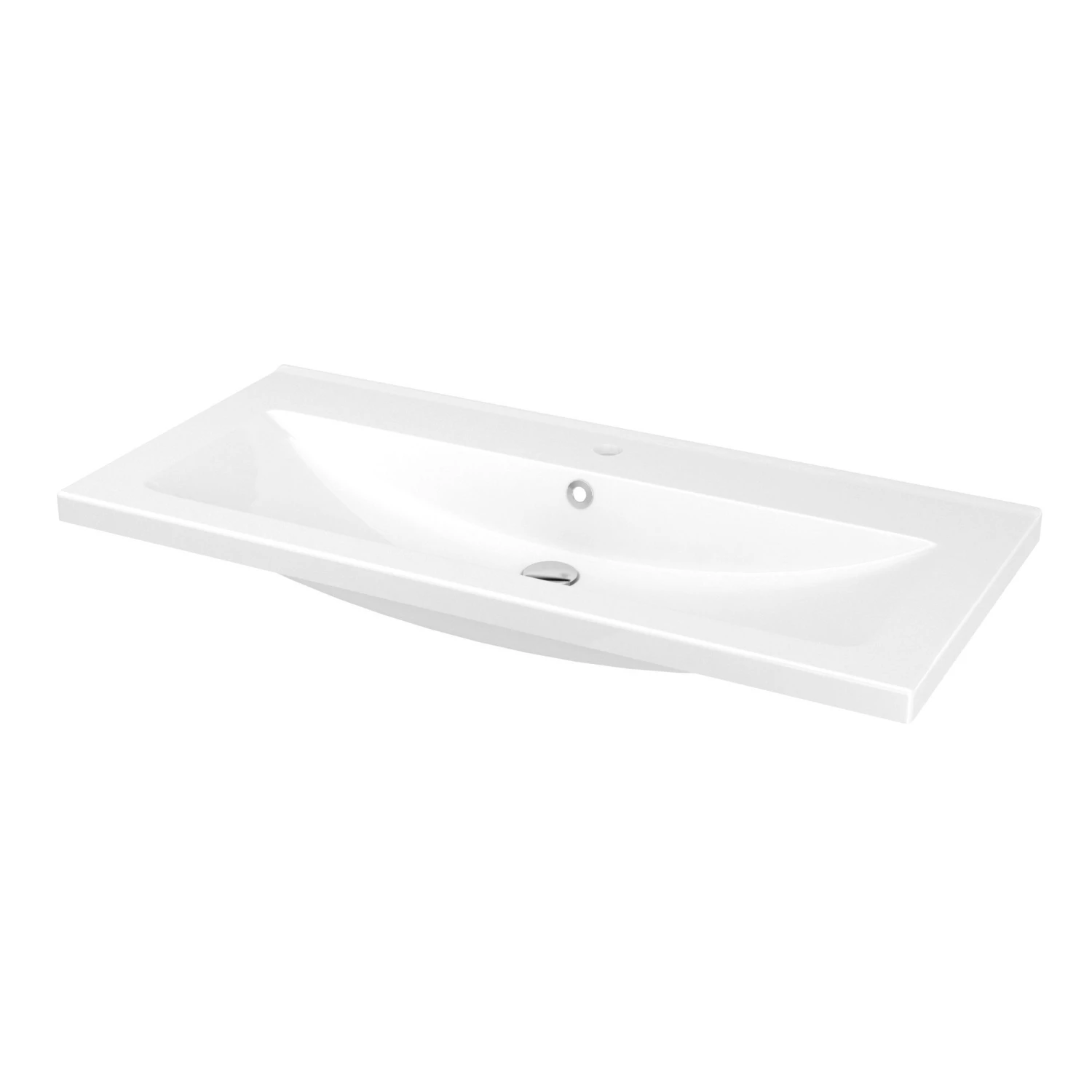 GoodHome Imandra & Nira White Wall-mounted Vanity Unit & Basin Set (W)1004mm 4 GoodHome Imandra & Nira White Wall-mounted Vanity Unit & Basin Set (W)1004mm - Image 2