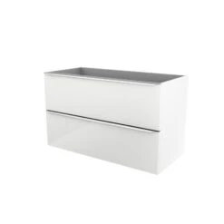 GoodHome Imandra & Nira White Wall-mounted Vanity Unit & Basin Set (W)1004mm 12 GoodHome Imandra & Nira White Wall-mounted Vanity Unit & Basin Set (W)1004mm -Crystal Bathware goodhome imandra nira white wall mounted vanity unit basin set w 1004mm3663602312987 02c bq