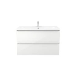 GoodHome Imandra & Nira White Wall-mounted Vanity Unit & Basin Set (W)1004mm 13 GoodHome Imandra & Nira White Wall-mounted Vanity Unit & Basin Set (W)1004mm -Crystal Bathware goodhome imandra nira white wall mounted vanity unit basin set w 1004mm3663602312987 03c bq