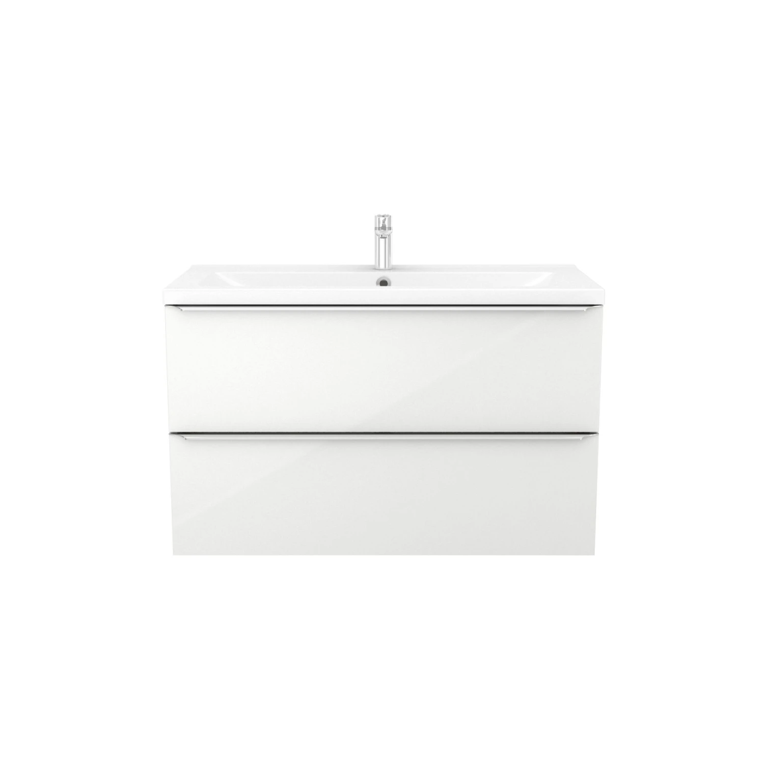 GoodHome Imandra & Nira White Wall-mounted Vanity Unit & Basin Set (W)1004mm 6 GoodHome Imandra & Nira White Wall-mounted Vanity Unit & Basin Set (W)1004mm - Image 4