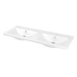 GoodHome Imandra & Nira White Wall-mounted Vanity Unit & Basin Set (W)1204mm -Crystal Bathware goodhome imandra nira white wall mounted vanity unit basin set w 1204mm3663602313137 01c bq