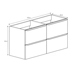 GoodHome Imandra & Nira White Wall-mounted Vanity Unit & Basin Set (W)1204mm -Crystal Bathware goodhome imandra nira white wall mounted vanity unit basin set w 1204mm3663602313137 01t bq