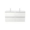 GoodHome Imandra & Nira White Wall-mounted Vanity Unit & Basin Set (W)1204mm -Crystal Bathware goodhome imandra nira white wall mounted vanity unit basin set w 1204mm3663602313137 03c bq