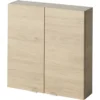 GoodHome Imandra Oak Effect Double Wall Cabinet (W)600mm (H)600mm -Crystal Bathware goodhome imandra oak effect double wall cabinet w 600mm h 600mm3663602526865 01bq