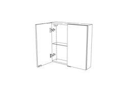 GoodHome Imandra Oak Effect Double Wall Cabinet (W)600mm (H)600mm -Crystal Bathware goodhome imandra oak effect double wall cabinet w 600mm h 600mm3663602526865 02t