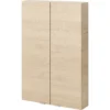 GoodHome Imandra Oak Effect Double Wall Cabinet (W)600mm (H)900mm 2 GoodHome Imandra Oak Effect Double Wall Cabinet (W)600mm (H)900mm -Crystal Bathware goodhome imandra oak effect double wall cabinet w 600mm h 900mm3663602526810 01bq