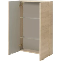 GoodHome Imandra Oak Effect Double Wall Cabinet (W)600mm (H)900mm 14 GoodHome Imandra Oak Effect Double Wall Cabinet (W)600mm (H)900mm -Crystal Bathware goodhome imandra oak effect double wall cabinet w 600mm h 900mm3663602526810 03bq