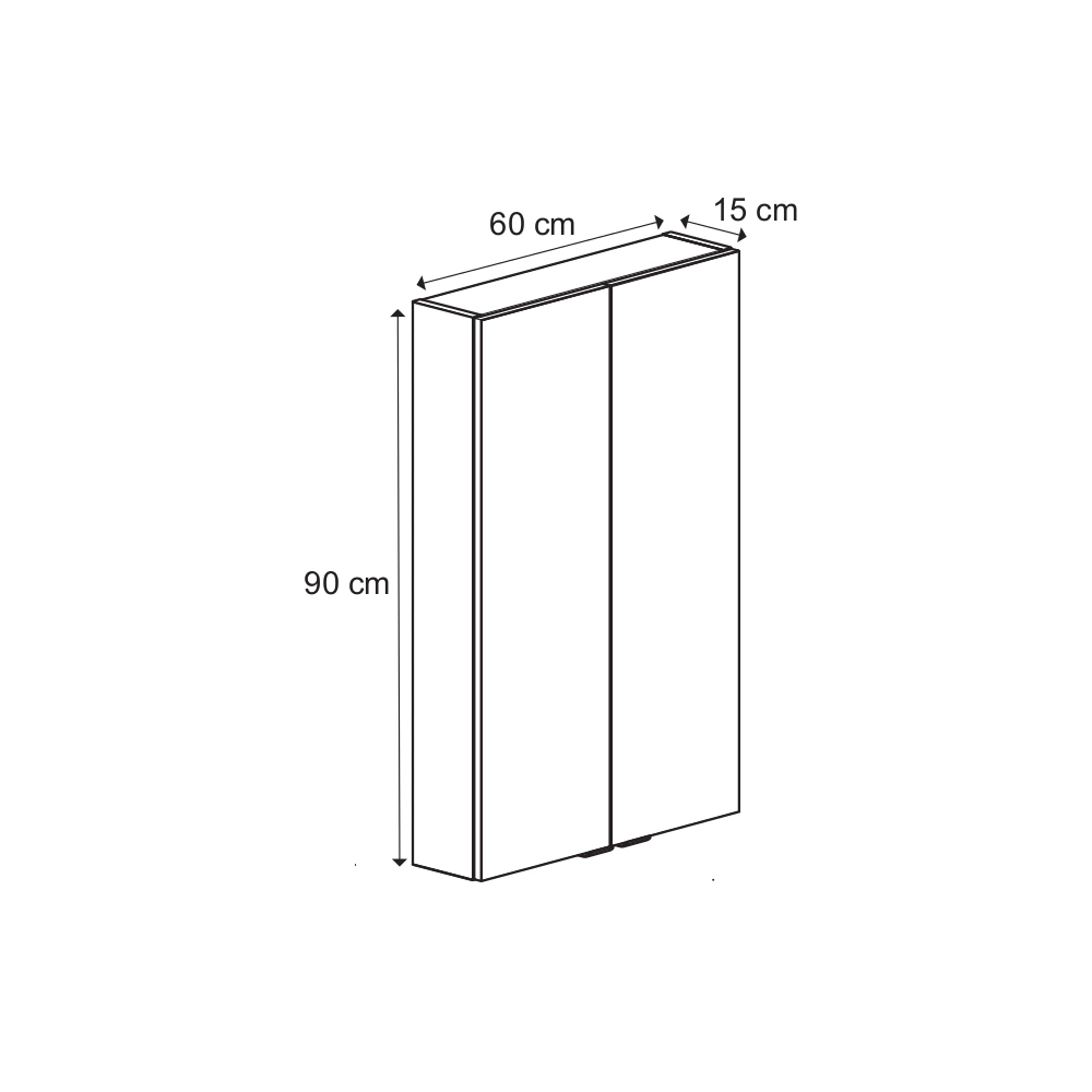 GoodHome Imandra Oak Effect Double Wall Cabinet (W)600mm (H)900mm 11 GoodHome Imandra Oak Effect Double Wall Cabinet (W)600mm (H)900mm - Image 9