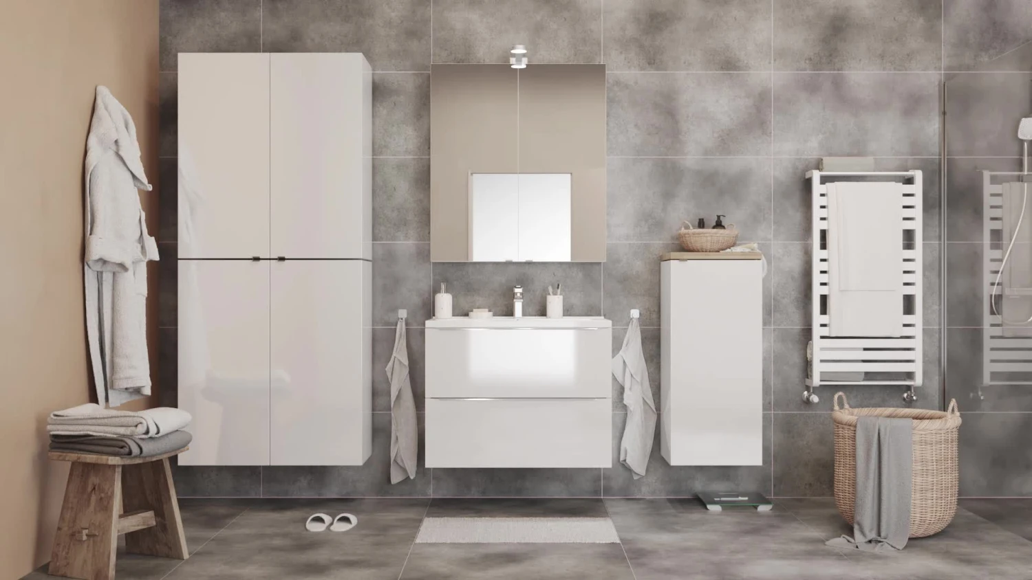 GoodHome Imandra Oak Effect Double Wall Cabinet (W)600mm (H)900mm 4 GoodHome Imandra Oak Effect Double Wall Cabinet (W)600mm (H)900mm - Image 2