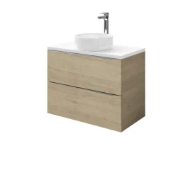 GoodHome Imandra Oak Effect Oak Effect 0 Door Wall-mounted Bathroom Basin Cabinet (W)800mm (H)600mm -Crystal Bathware goodhome imandra oak effect oak effect 0 door wall mounted bathroom basin cabinet w 800mm h 600mm3663602526735 31c