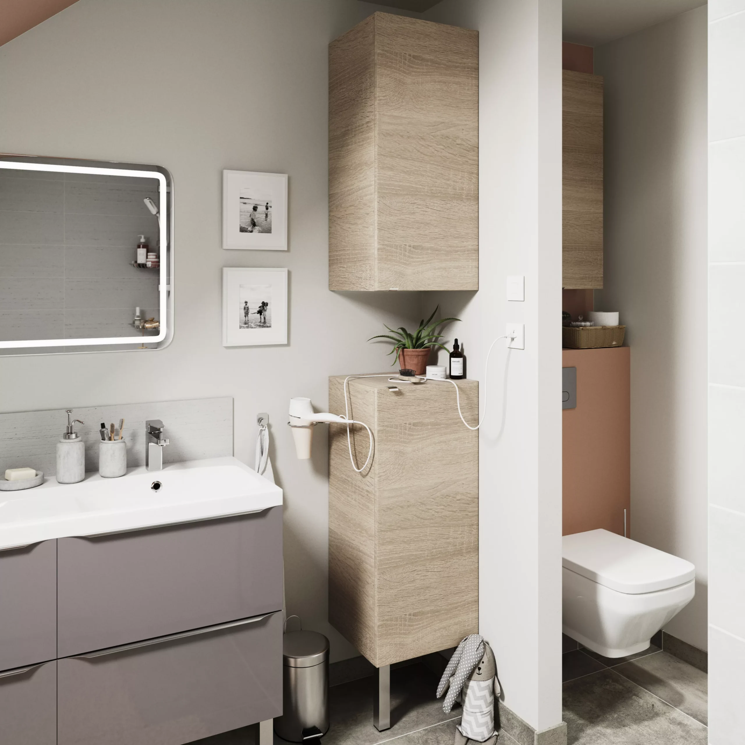 GoodHome Imandra Oak Effect Single Deep Wall Cabinet (W)400mm (H)900mm 10 GoodHome Imandra Oak Effect Single Deep Wall Cabinet (W)400mm (H)900mm - Image 8