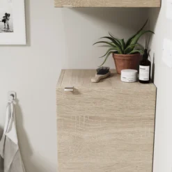 GoodHome Imandra Oak Effect Single Deep Wall Cabinet (W)400mm (H)900mm 24 GoodHome Imandra Oak Effect Single Deep Wall Cabinet (W)400mm (H)900mm -Crystal Bathware goodhome imandra oak effect single deep wall cabinet w 400mm h 900mm3663602526827 37i