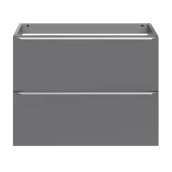 GoodHome Imandra Slimline Gloss Grey Wall-mounted Bathroom Cabinet (H)60cm (W)80cm -Crystal Bathware goodhome imandra slimline gloss grey wall mounted bathroom cabinet h 60cm w 80cm5059340393087 02c