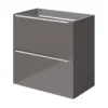 GoodHome Imandra Slimline Gloss Warm Grey Wall-mounted Bathroom Cabinet (H)60cm (W)60cm -Crystal Bathware goodhome imandra slimline gloss warm grey wall mounted bathroom cabinet h 60cm w 60cm5059340393629 01c