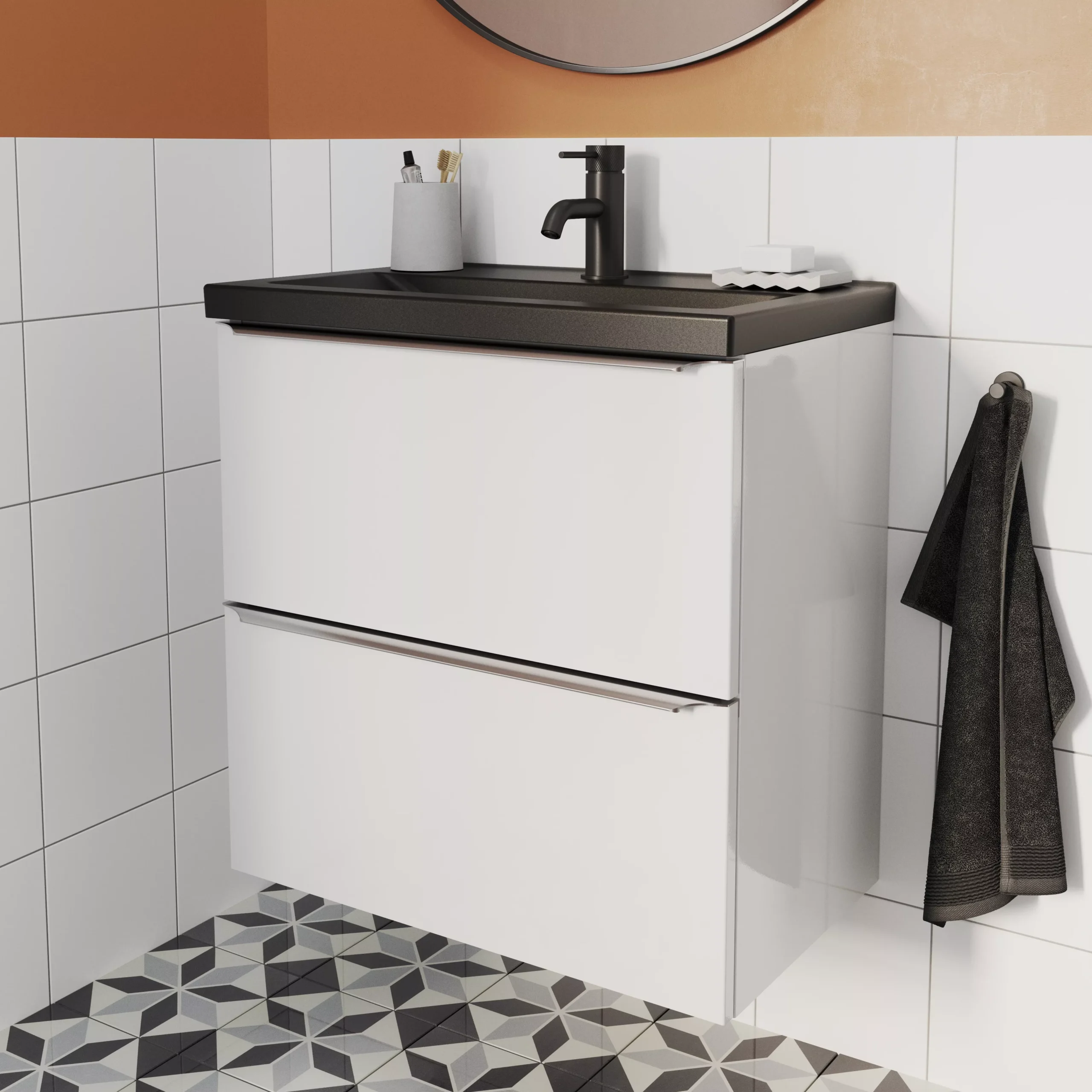 GoodHome Imandra Slimline Gloss White Wall-mounted Bathroom Cabinet (H)60cm (W)60cm 11 GoodHome Imandra Slimline Gloss White Wall-mounted Bathroom Cabinet (H)60cm (W)60cm - Image 9