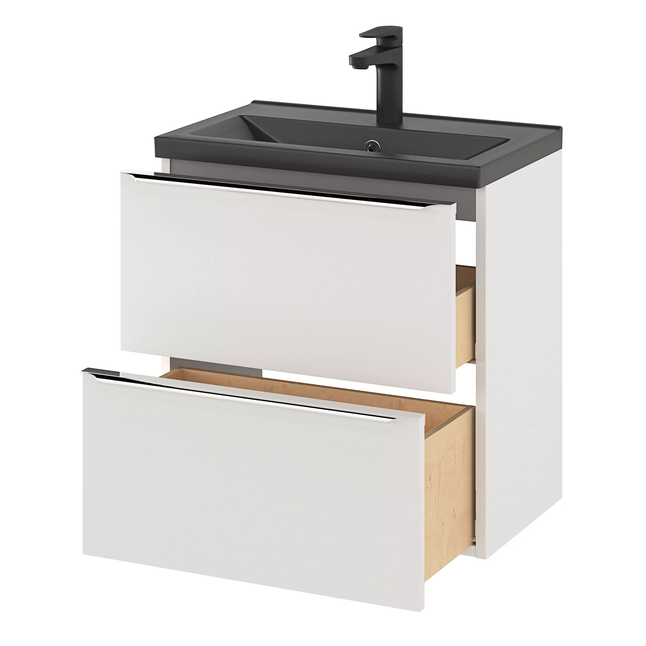 GoodHome Imandra Slimline Gloss White Wall-mounted Bathroom Cabinet (H)60cm (W)60cm 10 GoodHome Imandra Slimline Gloss White Wall-mounted Bathroom Cabinet (H)60cm (W)60cm - Image 8