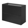 GoodHome Imandra Slimline Matt Black Wall-mounted Bathroom Cabinet (H)60cm (W)80cm -Crystal Bathware goodhome imandra slimline matt black wall mounted bathroom cabinet h 60cm w 80cm5059340393179 01c