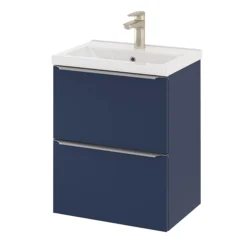 GoodHome Imandra Slimline Matt Blue Wall-mounted Bathroom Cabinet (H)60cm (W)50cm -Crystal Bathware goodhome imandra slimline matt blue wall mounted bathroom cabinet h 60cm w 50cm5059340393490 22c