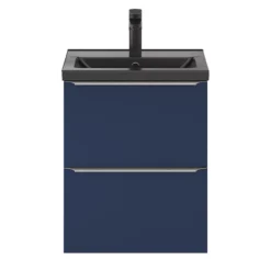 GoodHome Imandra Slimline Matt Blue Wall-mounted Bathroom Cabinet (H)60cm (W)50cm -Crystal Bathware goodhome imandra slimline matt blue wall mounted bathroom cabinet h 60cm w 50cm5059340393490 24c