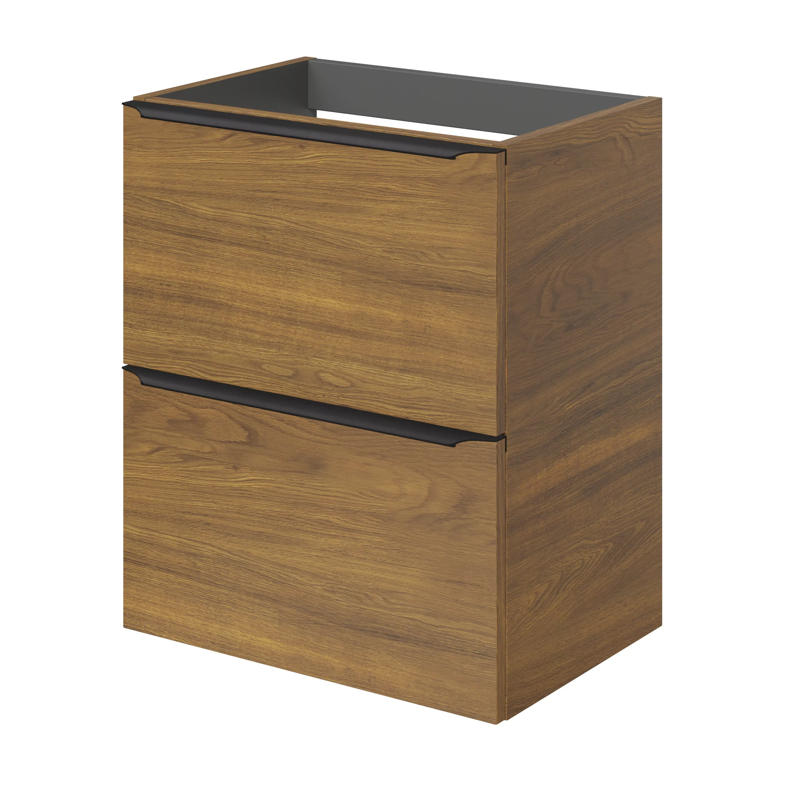 GoodHome Imandra Slimline Walnut Effect Wall-mounted Bathroom Cabinet (H)60cm (W)50cm 3 GoodHome Imandra Slimline Walnut Effect Wall-mounted Bathroom Cabinet (H)60cm (W)50cm