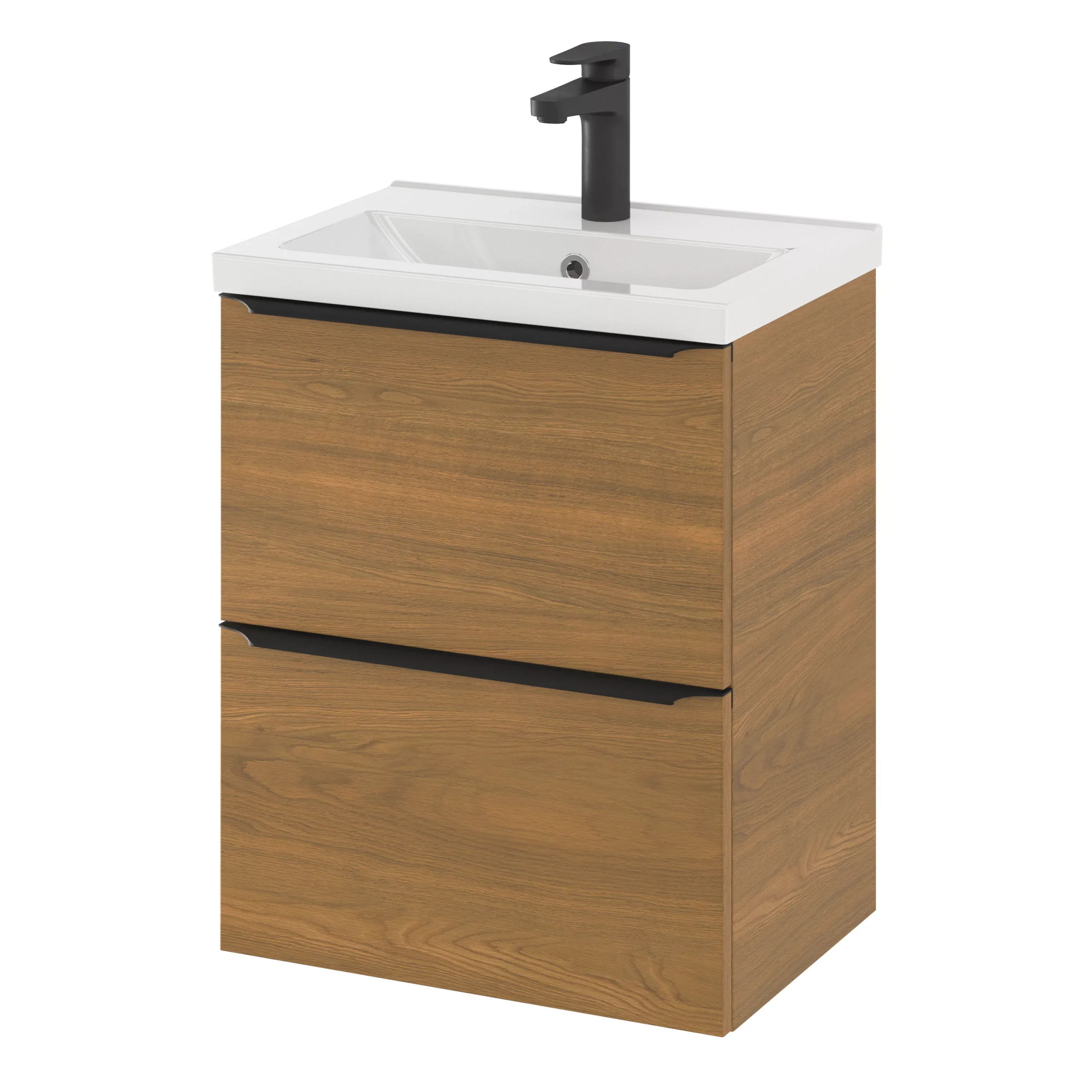 GoodHome Imandra Slimline Walnut Effect Wall-mounted Bathroom Cabinet (H)60cm (W)50cm 11 GoodHome Imandra Slimline Walnut Effect Wall-mounted Bathroom Cabinet (H)60cm (W)50cm - Image 9