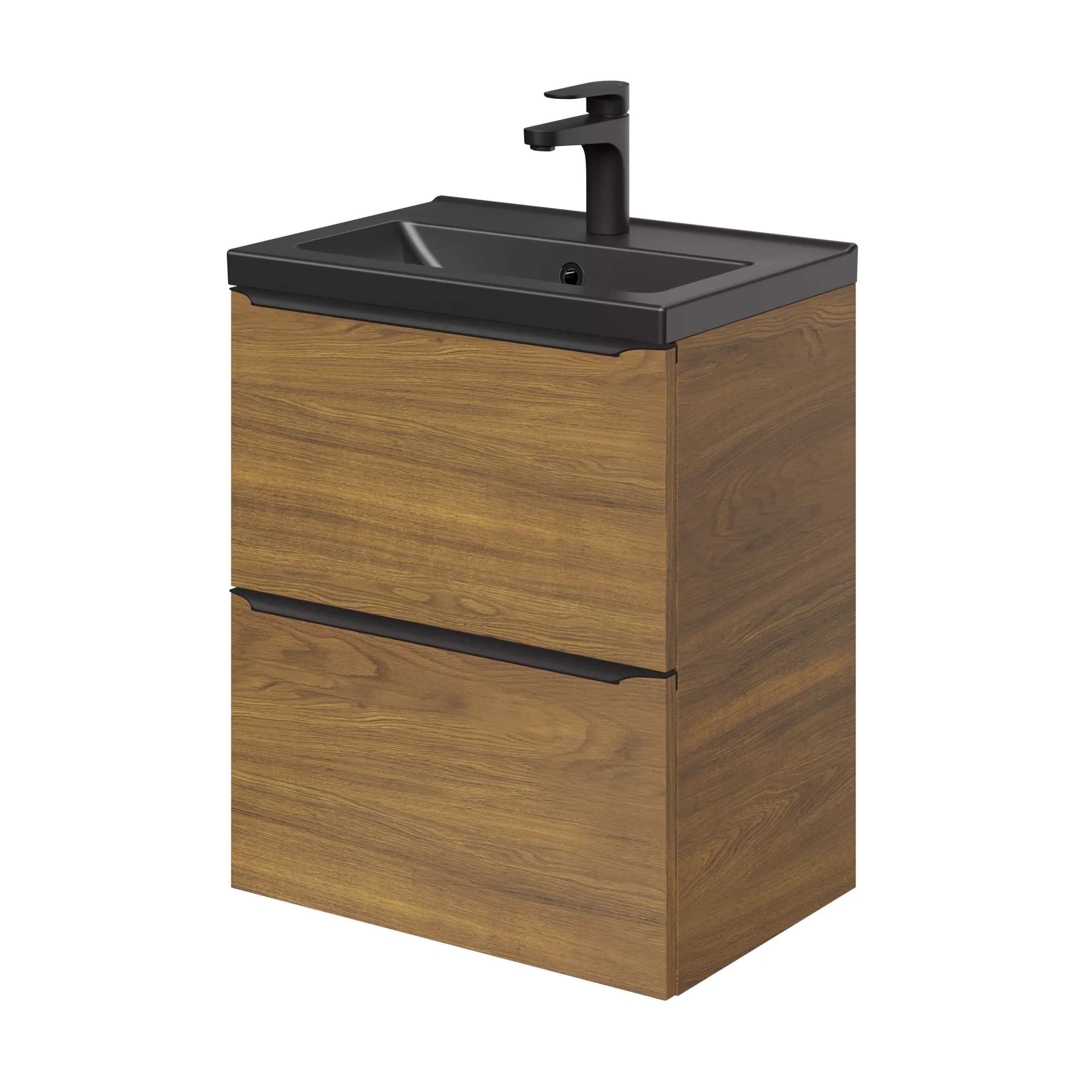 GoodHome Imandra Slimline Walnut Effect Wall-mounted Bathroom Cabinet (H)60cm (W)50cm 7 GoodHome Imandra Slimline Walnut Effect Wall-mounted Bathroom Cabinet (H)60cm (W)50cm - Image 5