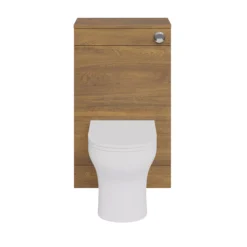 GoodHome Imandra Walnut Effect Freestanding Toilet Cabinet (W)500mm (H)840mm -Crystal Bathware goodhome imandra walnut effect freestanding toilet cabinet w 500mm h 840mm5059340394091 22c